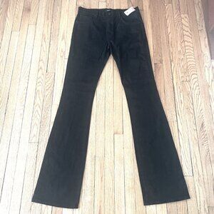 New Mens Purple Brand P072 Skinny Super Stacked Flare Jeans Black Size 38 (43"L)